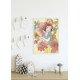 Poster d'Art - Blanche Neige Entourée De Fleurs - 50x70 cm