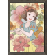 Poster d'Art - Blanche Neige Entourée De Fleurs - 50x70 cm