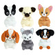 Kidimols Lot De 6 Chiens En Peluche - 14 Cm