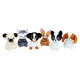 Kidimols Lot De 6 Chiens En Peluche alignés