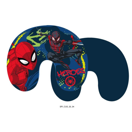 Coussin Tour de Cou Spiderman - Bleu, Noir et Rouge