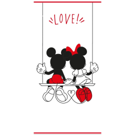 Serviette de plage - Disney Mickey et Minnie Sur Une Balançoire - 70x140 cm