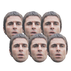 6 Masques en carton - Liam Gallagher - Chanteur - Taille A4