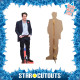 Figurine en carton taille réelle Hugh Grant en costume noir et chemise bleue 180cm