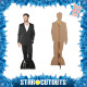 Figurine en carton Chris Hemsworth en costume noir et tshirt blanc 190 cm