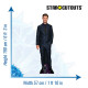 Figurine en carton Chris Hemsworth en costume bleu 190 cm