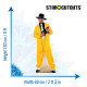 Figurine en carton Gangster (en costume jaune) hauteur 180 cm