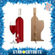 Figurine en carton Verre et vin rouge hauteur 184 cm