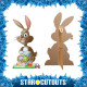 Figurine en carton Lapin de Pâques hauteur 97 cm