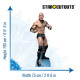 Figurine en carton The Rock Dwayne Johnson tenue de combat 195 cm