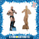 Figurine en carton The Rock Dwayne Johnson tenue de combat 195 cm