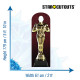 Figurine en carton Award Statue trophée Oscar 179 cm