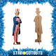 Figurine en carton Oncle Sam costume drapeau américain 191 cm