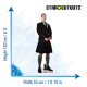 Figurine en carton homme écossais Kilt 183 cm