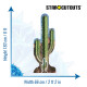 Figurine en carton cactus simple 183 cm