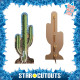 Figurine en carton cactus simple 183 cm