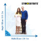 Figurine en carton William, Kate et Charlotte 188 cm