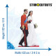 Figurine en carton William et Kate mariage 182 cm