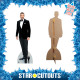 Figurine en carton David Beckham Costume noir élégant et nœud papillon - Haut 186 cm