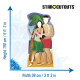 Figurine en carton Passe tête Hawaiiens Couple 190 cm