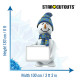 Figurine en carton Bonhomme de neige Noël 183 cm