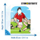 Figurine en carton passe tête Rugby Superstar enfant Taille Stand In 130 cm