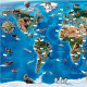 Papier peint enfant carte du monde Walltastic 305X244 CM