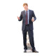 Figurine en carton prince Harry costume bleu 185 cm