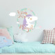 Stickers - Tête De Licorne- Hauteur 46.36 cm