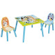 Ensemble table et 2 chaises Bluey - motif Bluey et Bingo