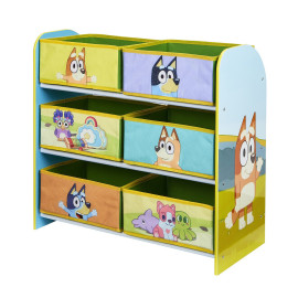 Meuble de rangement avec 6 bacs en tissus Bluey hauteur 63cm