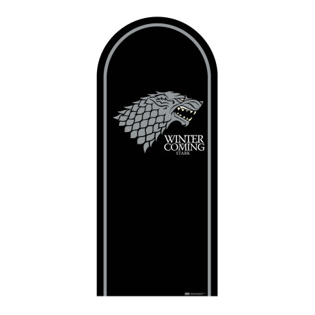 Figurine en carton Backdrop – blason maison Stark Games Of Thrones - Haut 185 cm