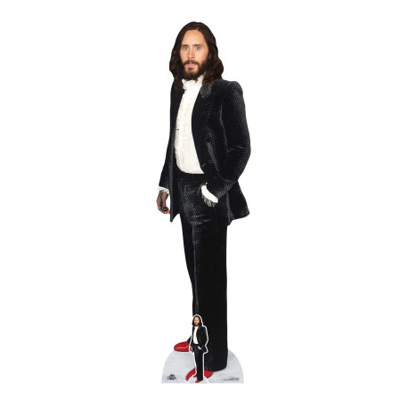 Figurine en carton Jared Leto avec un costume élégant - acteur et chanteur - Haut 185 cm