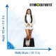 Figurine en carton Nicky Minaj - tenue blanche - Chanteuse - Hauteur 163 cm 