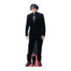 Figurine en carton - Johnny Depp cosutme noir et gavroche - Acteur - Haut 179 cm