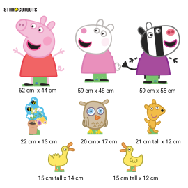 Figurines en carton pack loisirs créatifs : Peppa, Zoe, Suzy