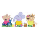 AVEC TOUTS LES ELEMENTS Figurines en carton pack loisirs créatifs Peppa Pig : Mandy, Emily et Pedro