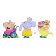 SANS LES ELEMENTS Figurines en carton pack loisirs créatifs Peppa Pig : Mandy, Emily et Pedro