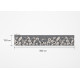 Dimensions Frise auto-collante sur fond gris et fleurs Alysses et coquelicot blanc 