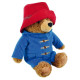 Peluche ours Paddington assis chapeau rouge et duffel-coat bleu - Haut 45 cm