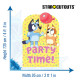 DIMENSIONS Backdrop Bluey Party Time