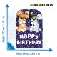 DIMENSIONS Backdrop Bluey Happy Birthday