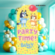 avec des ballons Backdrop Bluey - Party Time bluey 