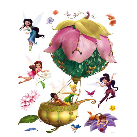 Stickers géant Fée La Clairière d’été en ballon Disney Fairies