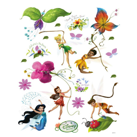 Stickers géant Fée La Clairière d’été en fleur Disney fairies