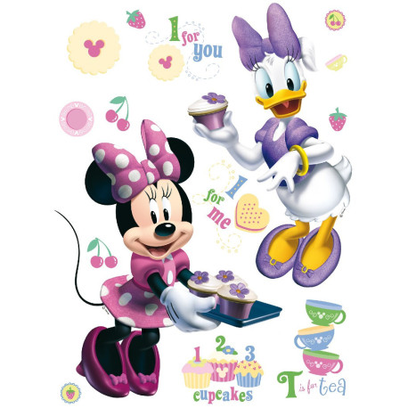 Stickers géant Minnie et Daisy Disney