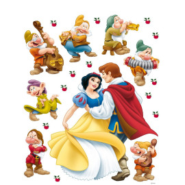 Sticker géant Princesse Blanche Neige et Prince Charmant Disney