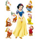 Sticker géant Blanche Neige et 7 Nains Princesse Disney