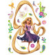 Sticker géant Princesse Raiponce Cheveux Disney