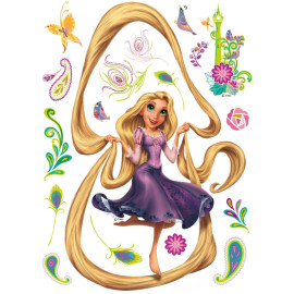 Sticker géant Princesse Raiponce Cheveux Disney